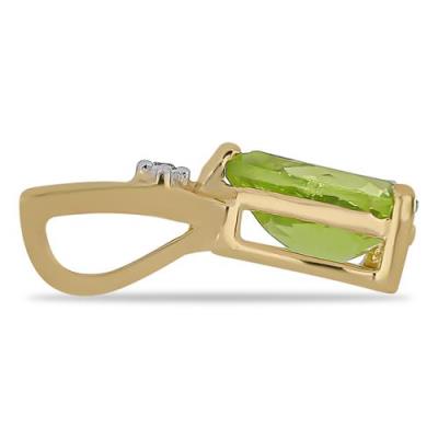 BUY PERIDOT PENDANT IN GOLD PLATED 925 SILVER